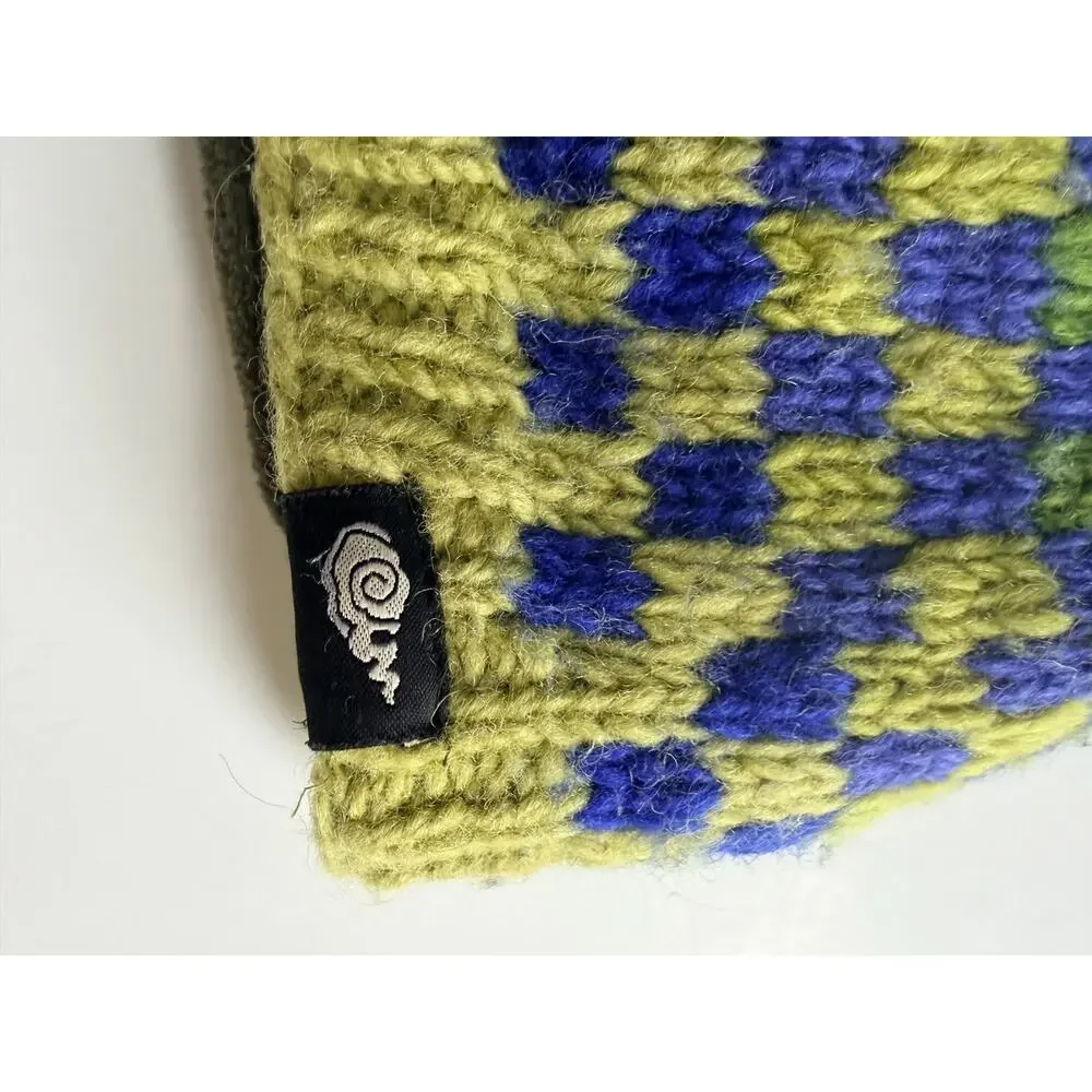 Everest Kids Wool Fleece Lined Checkered Winter Hat 5-12 years